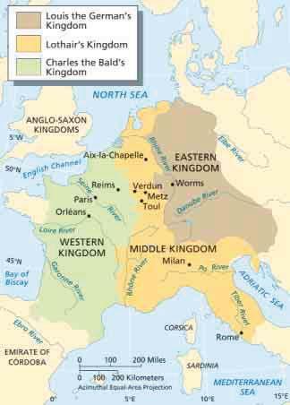 The Decline of the Frankish Empire The proud empire that Charlemagne had built and governed so well did not long survive his death in 814.