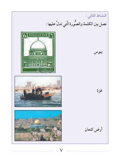 "Activity: Let us color the Negev desert on the map of Palestine." (National Education, Grade 2, Part 2 (2015) p.