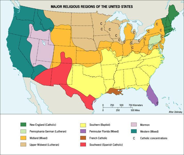 Religious Landscapes in the United States