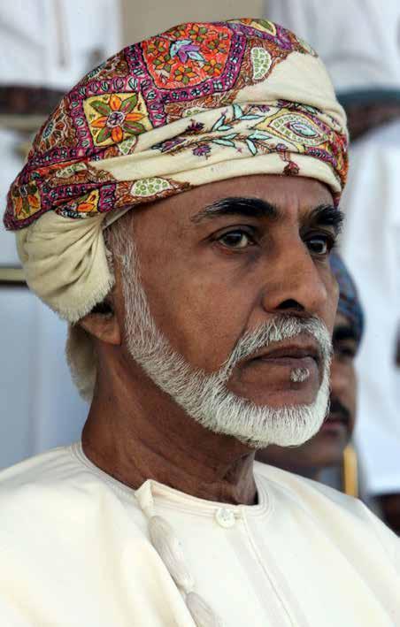 Country: Oman Born: 18 Nov 1940 (Age 76) Source of Influence: Lineage, Political, Development Influence: Leader of 4 million citizens and residents of Oman.