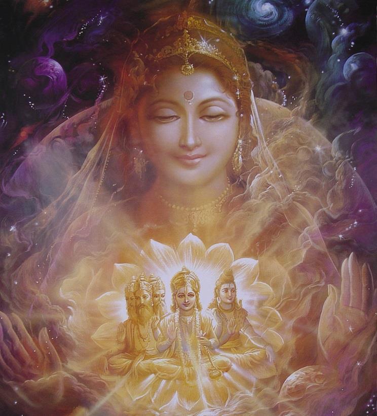 The term "Devi" thus represents the Divine power, which has taken the Rajasic form to suppress the forces of evil and protect the Satwic qualities.