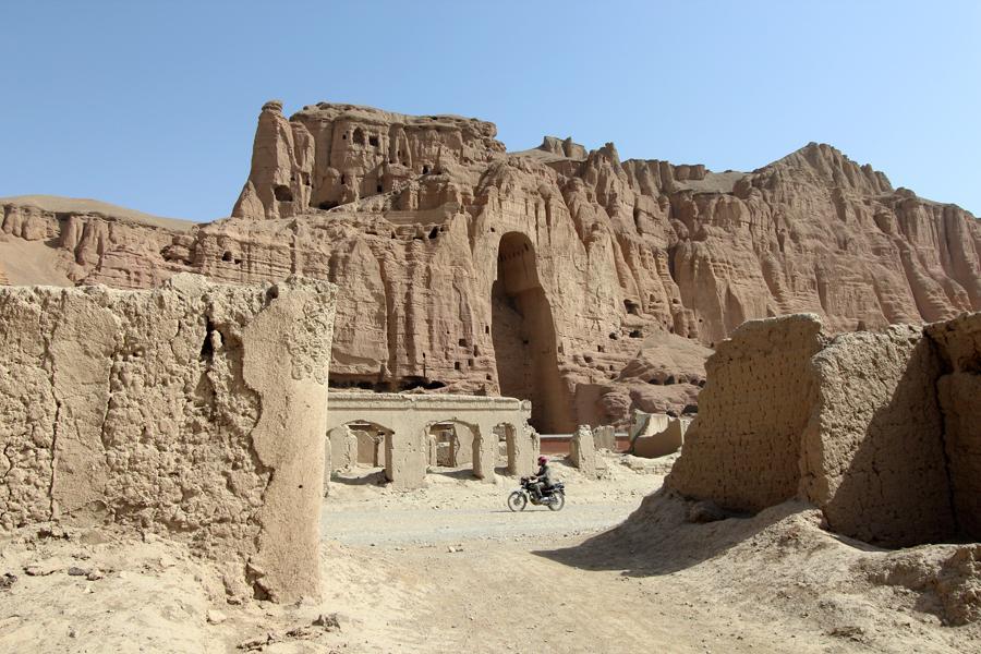 003 Bamiyan site, with old Bamiyan remains in the foreground, Afghanistan.