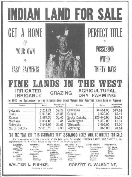 What used to be Indian Territory out west was opened to