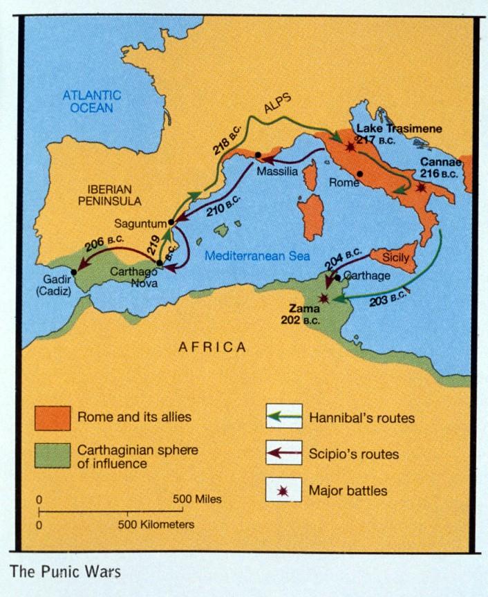 The Punic Wars These were a series of three wars The first lasted 23 years and was fought for control of Sicily and the western Mediterranean