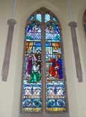 The oldest stained glass windows are the two in