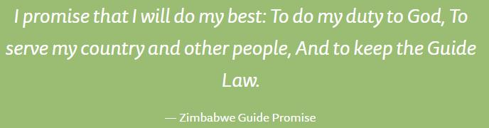 ZIMBABWE Zimbabwe Guide Law A Guide is loyal and can be
