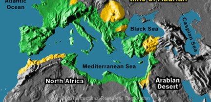 , all of the land that bordered the Mediterranean had come under Roman control.