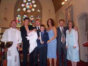 The picture on the left shows First Holy Communion at Weston on Sunday 20th June 2004. Photographed with Fr.