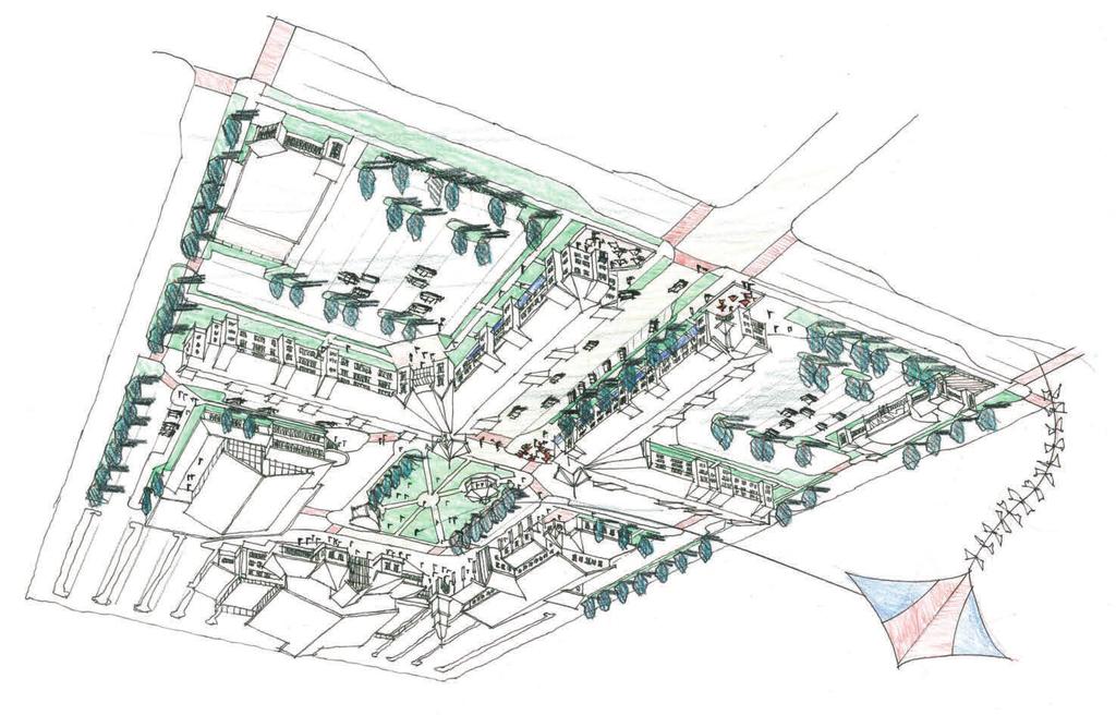 Building Brochure_Layout 1 2/16/2015 9:29 AM Page 10 What CCF Village Will Look Like From this aerial view you see the main street, leading to the central plaza area, lined with retail shops and