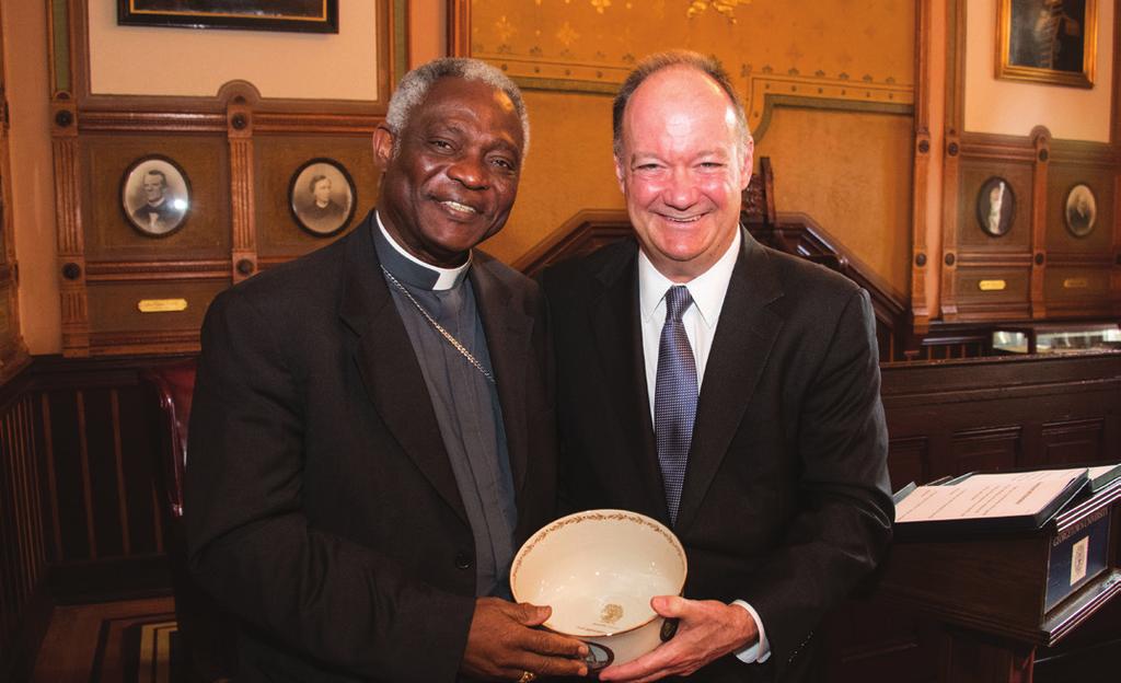 Cardinal Turkson and President DeGioia at the Convening of U.S. Academic Centers with the Vatican.