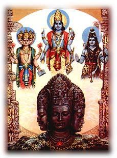 Hindu Trinity Brahma - the Creator Vishnu - the Preserver