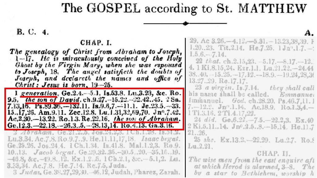 The Treasury of Scripture Knowledge 1 : a. Which cross-reference system offers the most cross-references for Matthew 1:1? Which one offers the fewest? b.
