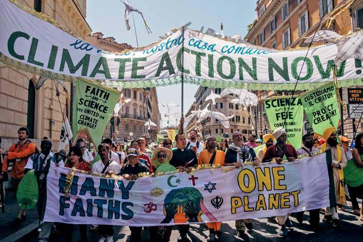 Feature Integrating Ecology and Justice: The New Papal Encyclical by Mary Evelyn Tucker and John Grim Una Terra Una Famiglia Humana, One Earth One Family climate march in Vatican City in June 2015.