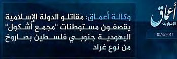 34 The claim of responsibility (Amaq, April 10, 2017) Short description of the announcement: The message was published in Arabic. The wording is succinct.