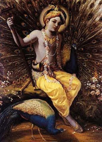 Images of Krsna : his life Divine infant on all fours Divine child