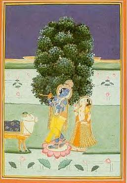 Krsna :the amorous lover Delights in playing with the cowherd girls gopis