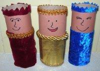 Craft Learning Activity: Three Kings Toilet Paper Rolls You can make a set of three kings from toilet paper rolls. Give each child a set of three toilet paper rolls.