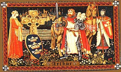 ARTHURIAN LEGEND The medieval legends of King Arthur and his Round Table may have originated in the Saxon period.