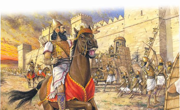 The Assyrians Assyria s military power and wellorganized government helped it build a vast empire in Mesopotamia by 650 B.C.
