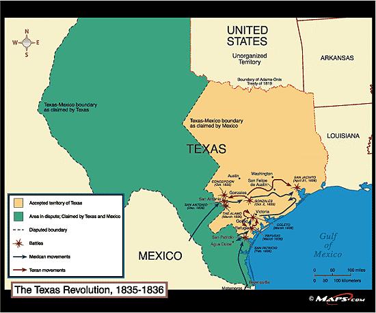 Republic of Texas Santa Anna agreed to: