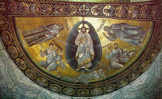 Transfiguration of Jesus, Apse Mosaic, Church of the Virgin, monastery of Saint Catherine, Mount Sinai Egypt 548-565CE Building happened throughout the Byzantine Empire during Justinian s reign.