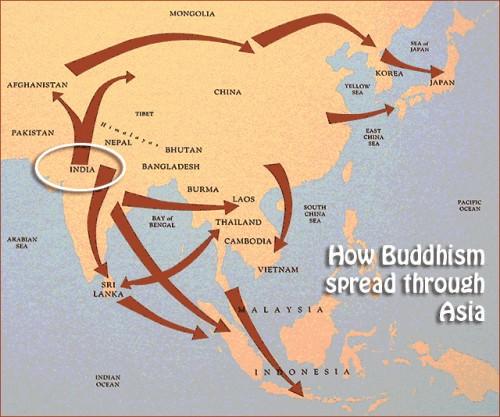Buddhism was founded in Lumbini, in the southern region of modern day Nepal.