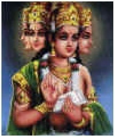Hindu Dieties Brahma the Creator Often portrayed with four faces for the four points of
