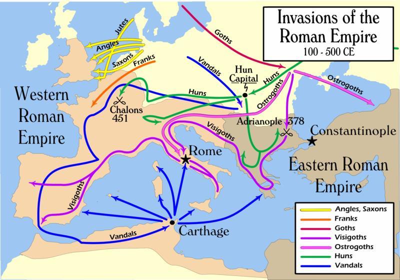 Foreign Invasions Due to the divide in the Country east and west as well as political and economic