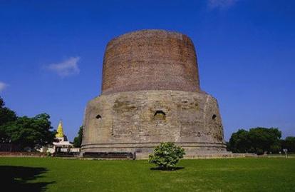 (Dhammapada- verse 186) Dhammika Stupa in Sarnath, India, where Lord Buddha, after attaining enlightenment, gave his first sermon to his five disciples.