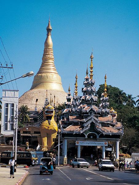 Landscapes of Christianity Swedogon Pagodo in Yangon, Myanmar