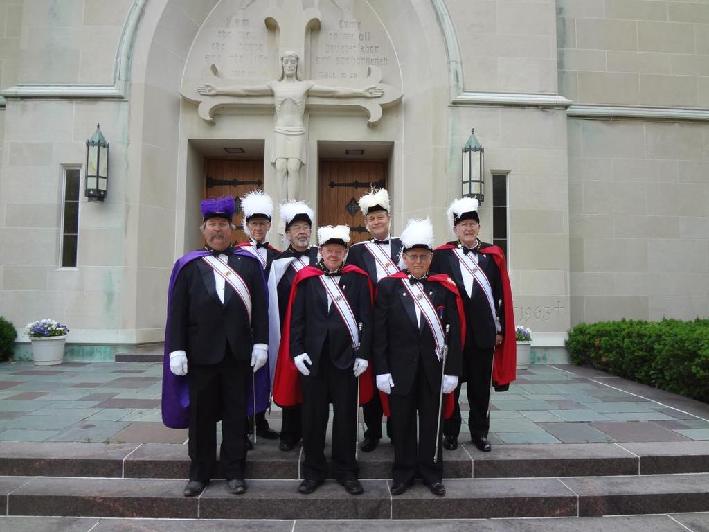 Assembly Knights at St Mary for Corpus Christi Service Seven 4 th Degree Knights of Columbus from Assembly 243 participated in the June 7 th