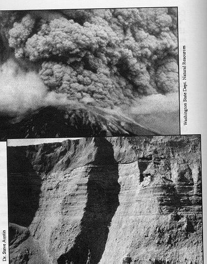 GEOLOGIC FEATURES Mt. St. Helens eruptions formed a 1/40 th scale model of the grand canyon overnight.