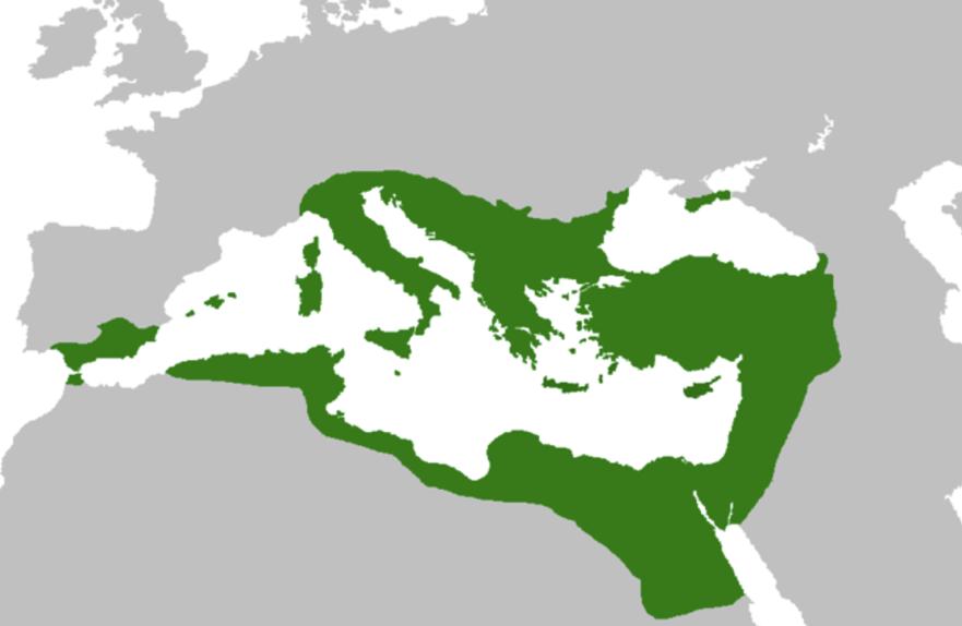 Byzantine Control of the Holy Land After the Western and Eastern halves of the Roman Empire were split in 285 CE, the eastern half became known as the Byzantine Empire.