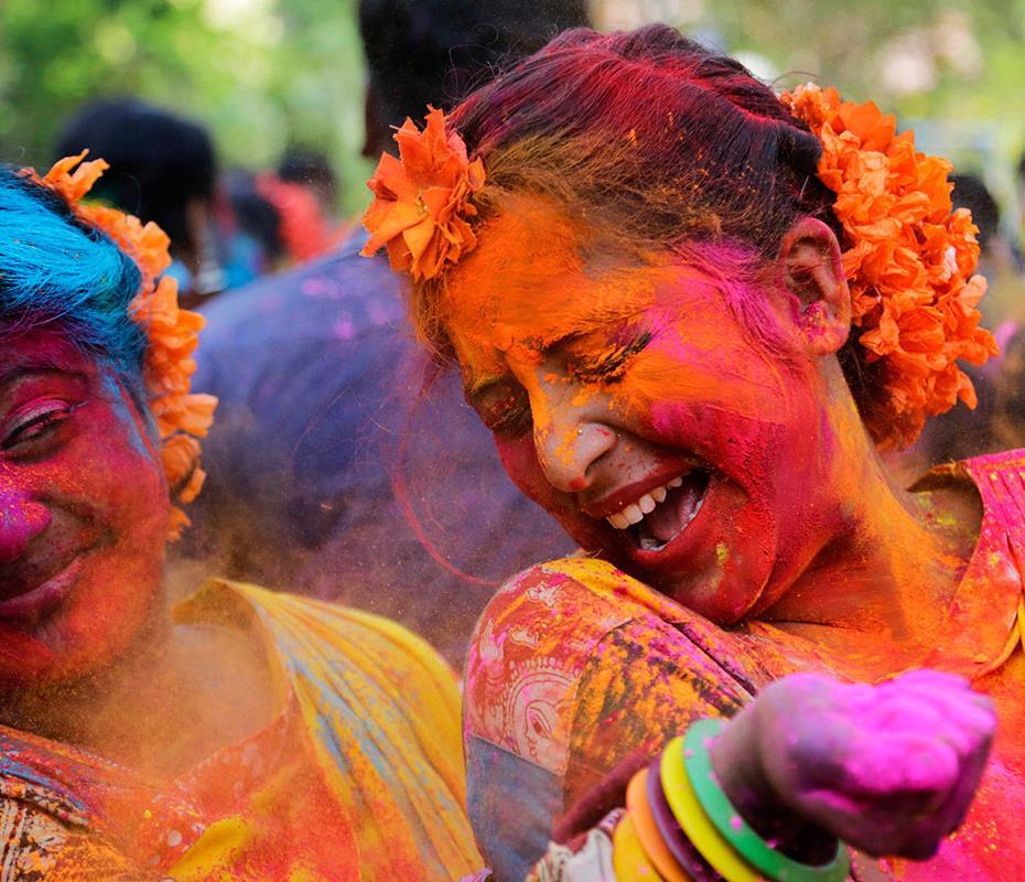 Modern India Holi: Festival of Colours Hindu festival to herald in the spring in early