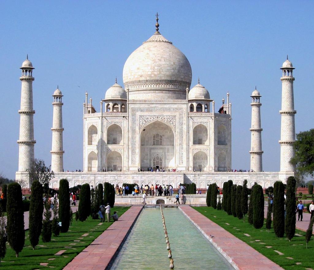 Classic India The Taj Mahal. Famous mausoleum in Agra.