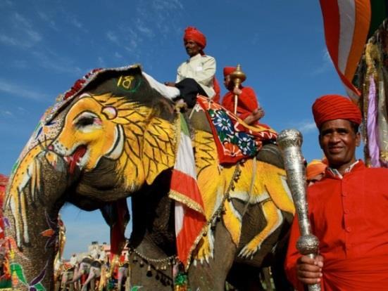 Classic India The Ceremonial Elephant Indian elephants are decorated for