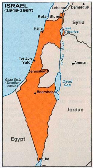 interests in the region. By the end of the war in 1949, the infant state of Israel controlled more land than was originally given by the United Nations partition plan (see maps below).