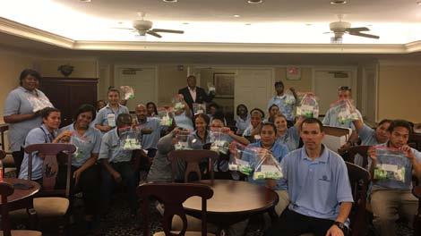 Employees of Westgate Resorts assembled and donated toiletry kits
