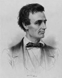 An early sketch of Lincoln shows him in his early twenties as he began his career in politics.