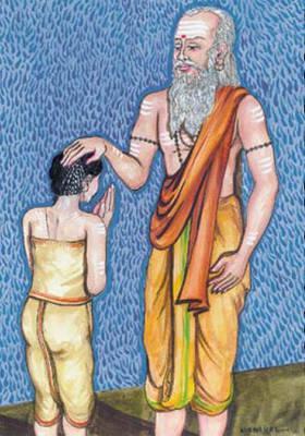 7. Spiritual Understanding A sage blesses a young boy, bestowing upon him mati, insightful cognition