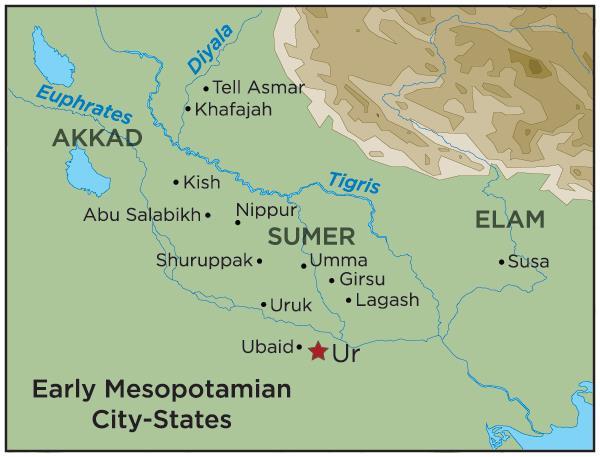 Political: City-States Mesopotamia was made up of many different city-states which are cities who rule