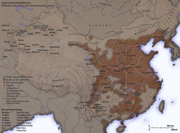 202 BC-220 AD Expansionist; Go into Manchuria, Korea, Vietnam, Tibet Silk Road; 4000 miles;