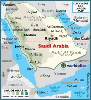 Saudi Arabia is, for the most part, an uninhabited desert land (95%) Rub' Al Khali Desert - largest continuous sand desert An-Nafud Desert Hills and
