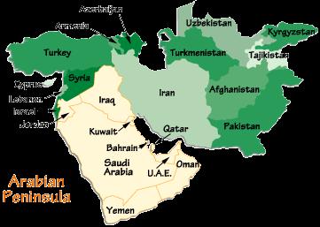 22.1 THE ARABIAN PENINSULA Geography/History Location at