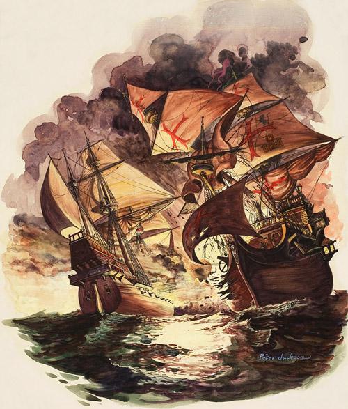 Island Ireland Roanoke Colony: John White 1588, defeat of Spanish Armada