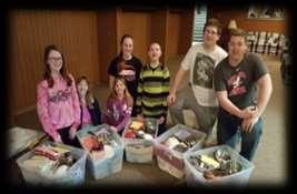 This month, they worked on a service project gathering items to help older children transition from foster care for PATH-ND.