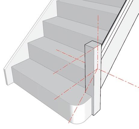 Existing Newel Bases Important; All newel bases must be cut off squarely in order for the newel posts to sit perfectly level.