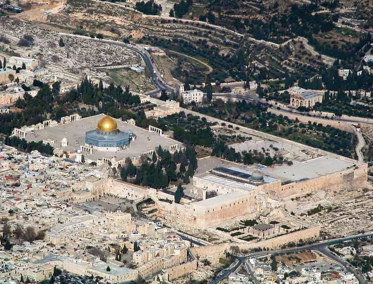 Modern Temple Mount and Future Temple View of the Temple Mount from the Southwest NORTH 2 1 4 3 13 14 12 11 9 8 7 5 6 10 1. Kidron Valley 2. Golden Gate (sealed) 3. Dome of the Chain 4.