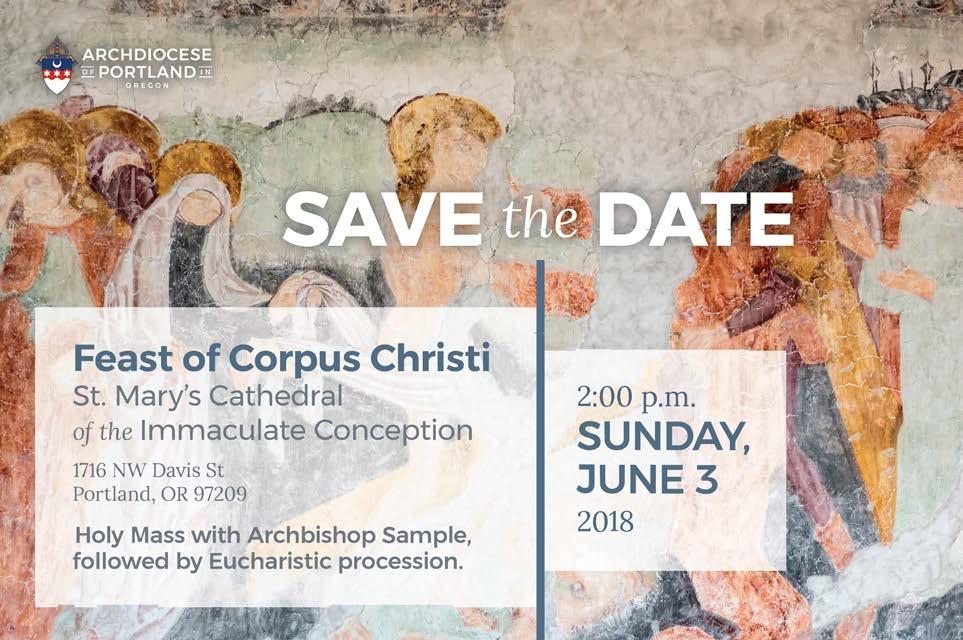 CHAPTER 4 Corpus Christi 2018 this year s feast will be a very special celebration The Feast of Corpus Christi this year is on Sunday 3 June.