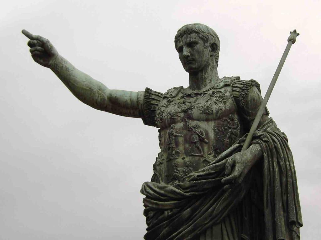 The Romans 63 BC 31 BC: Rome s civil wars 31 BC: Octavian won 27 BC: Octavian gained the title, Caesar Augustus Octavian